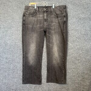 Levis 514 Jeans Mens‎ 40x28 Gray Faded Wash Denim Straight Leg Casual Belt Loops
